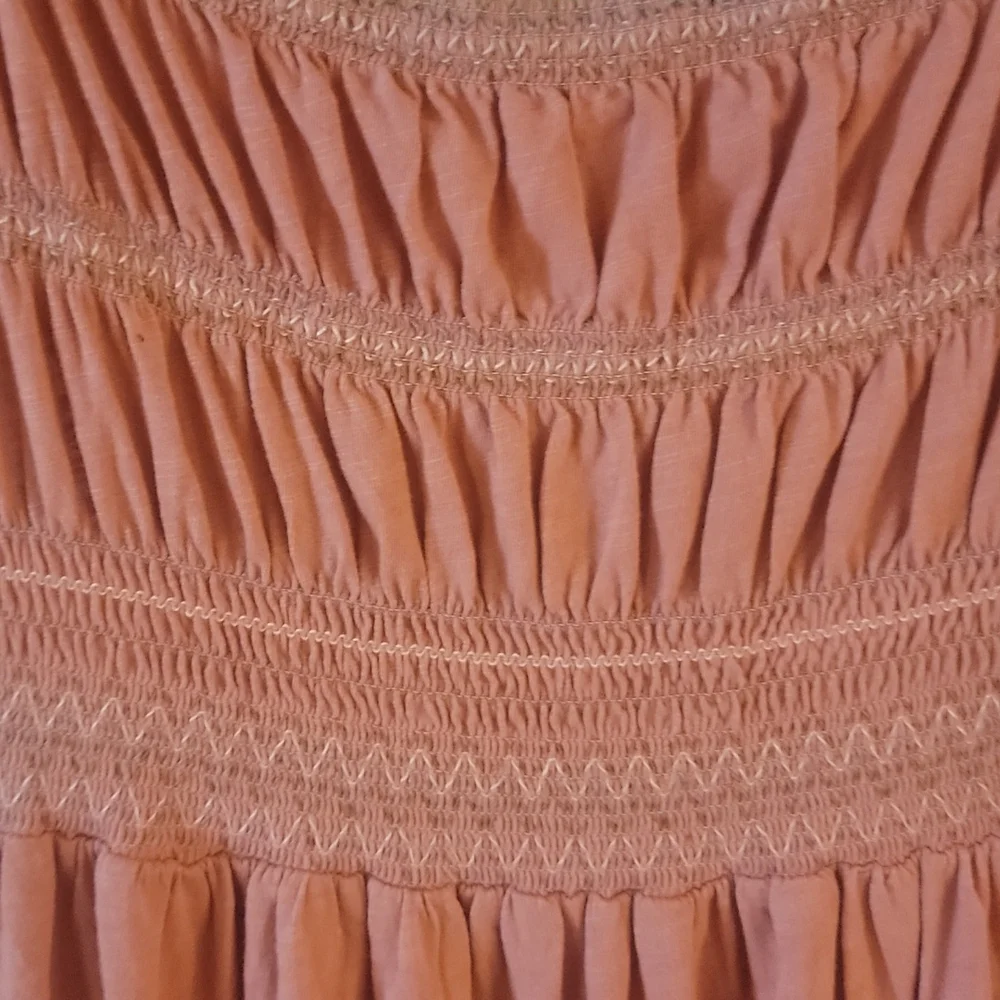 Lucky Brand Apricot Boho knit maxi dress size XL - Picture 3 of 12
